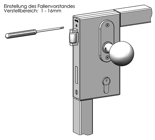 Schlosskasten 30x94x172mm, mit verzinktem...