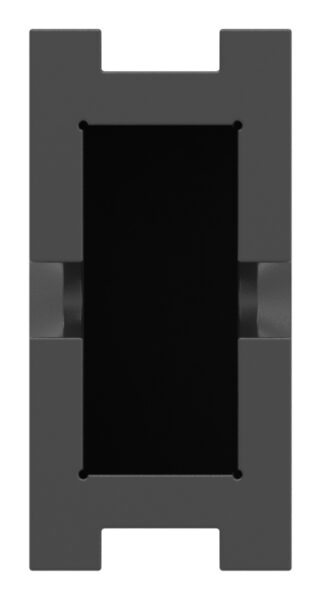 Fallenkopf aus Kunststoff, Farbe schwarz