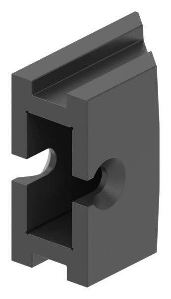 Fallenkopf aus Kunststoff, Farbe schwarz
