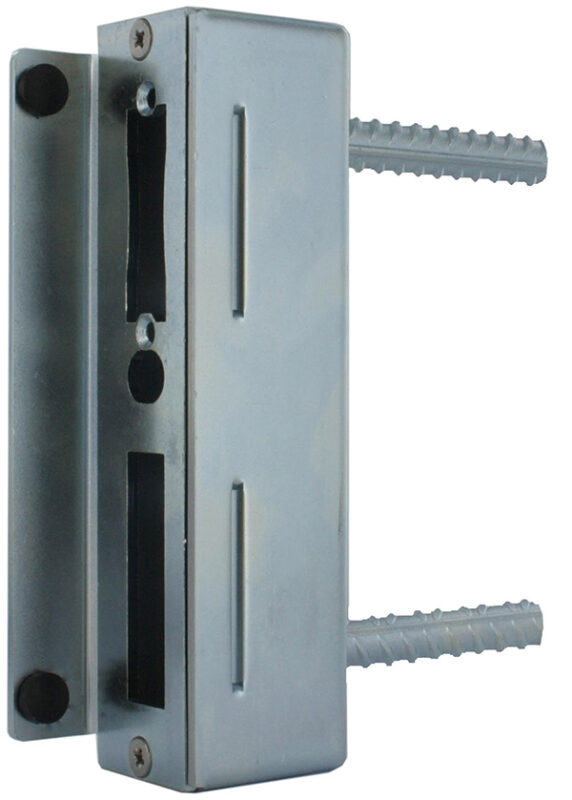 Gegenkasten verzinkt 40x45x173mm, mit verzinktem Schließblech, zum Einbetonieren