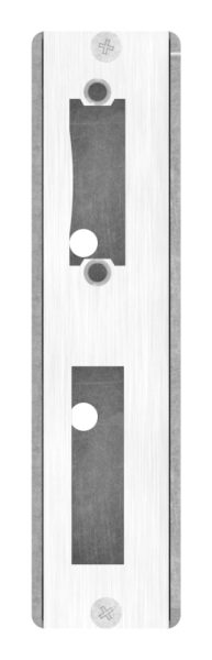 Schließkasten zum Anschweißen für 40mm Schlosskasten, geeignet für elektrischen Türöffner, aus Stahl  S235, Schließblech V2A geschliffen