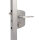 Industrieschloss mit Aluminiumgehäuse und Edelstahl-Mechanismus, für Profilrohre 40 - 60mm, Farbe: silber, 1-tourig, inkl. Drückergarnitur und Zylinder mit 3 Schlüssel