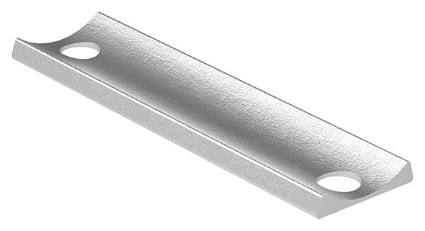 Schlossausgleichsblech aus Aluminium von gerade auf...