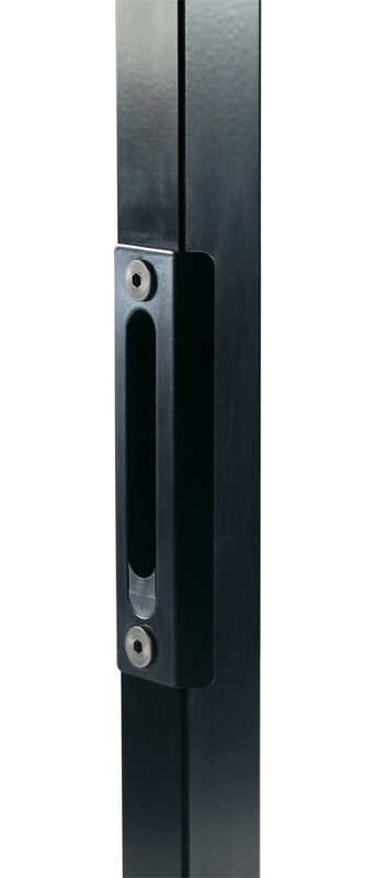Ziergitteranschlag aus ALU roh, passend für Locinox Ziergitterschlösser, geeignet für Vierkantrohre 40mm, RE und LI verwendbar