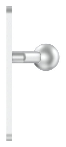 Langschild mit festem Türdrücker, LI und RE umstellbar, aus ALU EV1, 30x245x10mm, passend für Einsteckschlösser, Abstand 92mm mit 3 Bohrungen