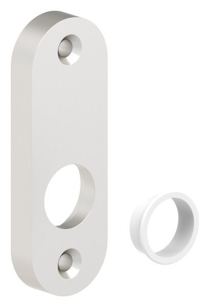 Drückerrosette Alu oval:  für AMF-Schlösser