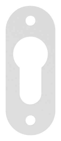 Schlüsselrosette PZ-Alu abgerundet, 1 Paar
