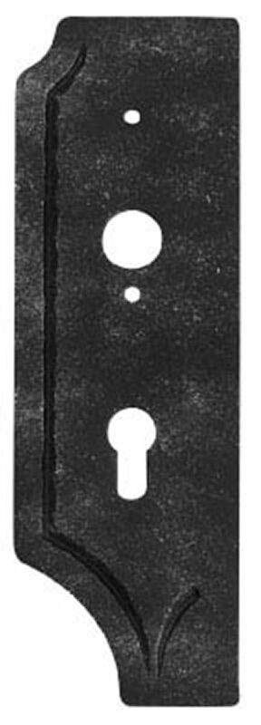 Schlossplatte gelocht, LI, mit Dornmaß 40mm, passend für Schlösser mit Abstand 72mm
