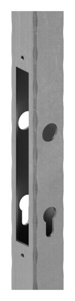 Schlossrohr 40x40x3,0 gehämmert, L:2000mm, 2xM5 Gewinde