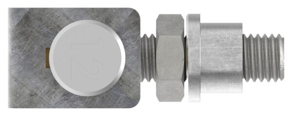 Torband M12 verstellbar, zum Anschweißen, teilverzinkt/feuerverzinkt, Tragkraft: 50kg