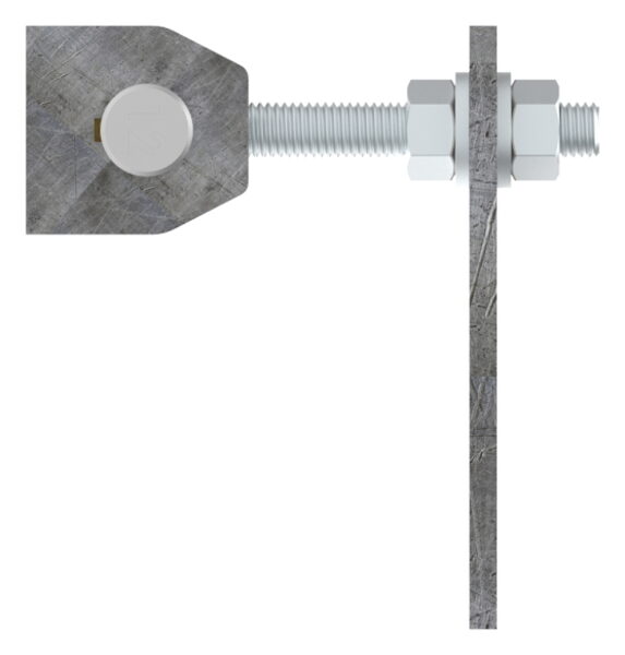 Torband M12 verstellbar, mit Langlochlasche, Öffnungswinkel 180°, teilverzinkt/galvanisch verzinkt, Tragkraft: 50kg