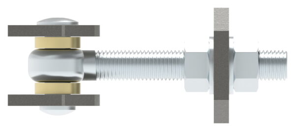 Torband M16 verstellbar, mit Langlochlasche, Öffnungswinkel  180°, galvanisch verzinkt, Tragkraft: 75kg
