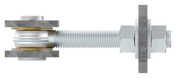 Torband M16 verstellbar, mit Langlochlasche, Öffnungswinkel 180°, teilverzinkt/galvanisch verzinkt, Tragkraft: 75kg