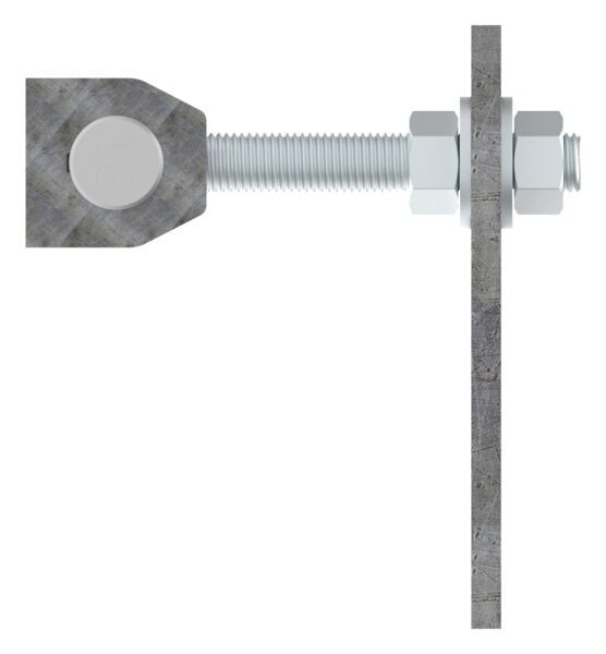 Torband M16 verstellbar, mit Langlochlasche, Öffnungswinkel 180°, teilverzinkt/galvanisch verzinkt, Tragkraft: 75kg