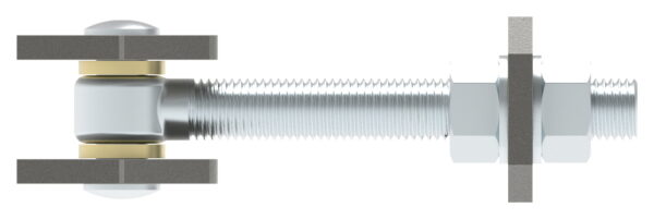 Torband M20 verstellbar, mit Langlochlasche, Öffnungswinkel  180°, galvanisch verzinkt, Tragkraft: 125kg
