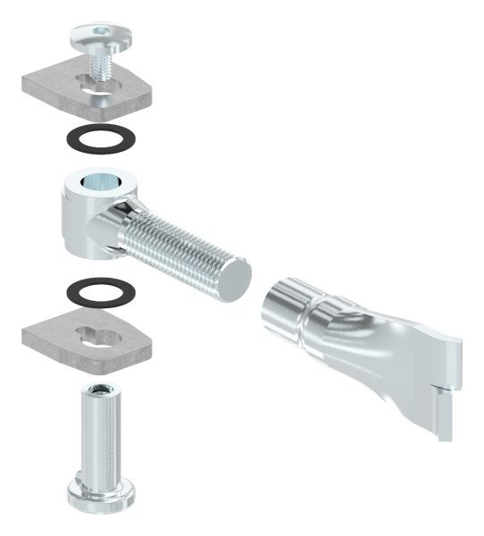 Torband M18, verstellbar, zum Einmauern, galvanisch verzinkt, Tragkraft: 125kg