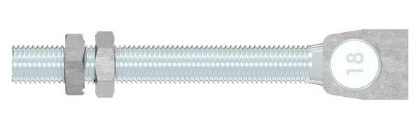 Torband M18 verstellbar, mit langem Gewinde, galvanisch verzinkt, Tragkraft: 125kg
