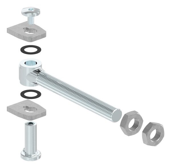 Torband M18 verstellbar, mit langem Gewinde, galvanisch verzinkt, Tragkraft: 125kg