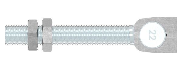 Torband M22 verstellbar, mit langem Gewinde, galvanisch verzinkt, Tragkraft: 220kg