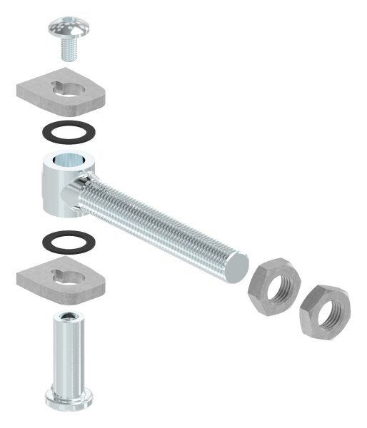Torband M22 verstellbar, mit langem Gewinde, galvanisch verzinkt, Tragkraft: 220kg