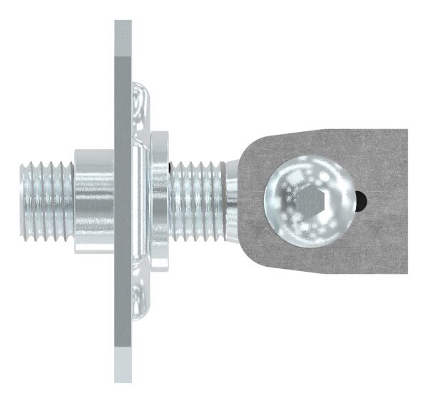 Torband M22 verstellbar, mit Befestigungsplatte, galvanisch verzinkt, Tragkraft: 220kg