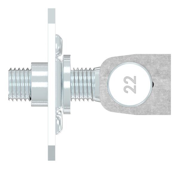 Torband M22 verstellbar, mit Befestigungsplatte, galvanisch verzinkt, Tragkraft: 220kg