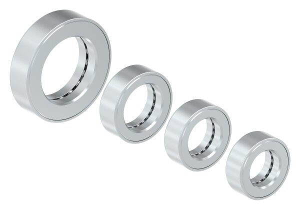 axial  Kugellager, AußenØ 20mm, InnenØ 12mm, H: 7,2mm, verzinkt