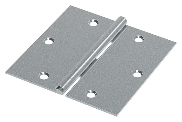 Scharnier 80x80mm mit festem Zapfen, verzinkt