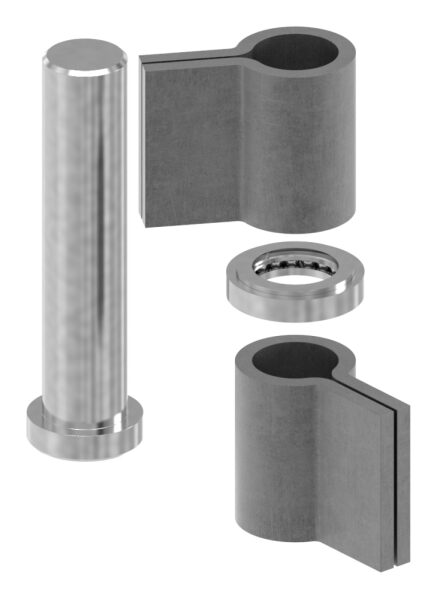 Flachband, 2-teilig, loser Zapfen mit Kugellager, Tragkraft pro Paar 400kg