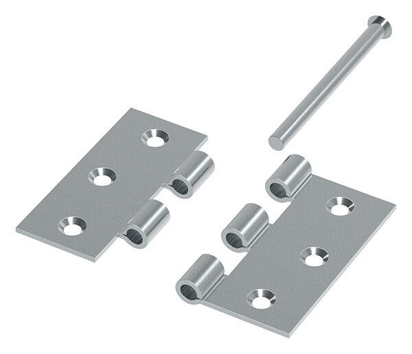 Scharnier 75x75mm mit herausnehmbaren Zapfen, verzinkt