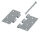 Scharnier 102x102x2,5mm mit herausnehmbaren Zapfen, verzinkt