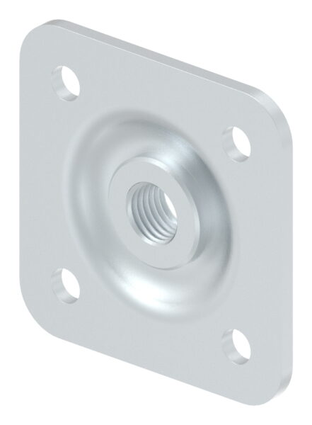 Verstellbare Mauerplatte für M20, 100x100x19mm, verzinkt