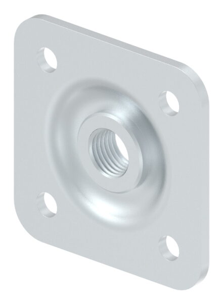 Verstellbare Mauerplatte für M22, 100x100x19mm, verzinkt