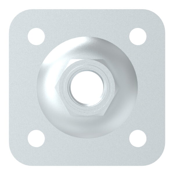 Verstellbare Mauerplatte für M24, 100x100x19mm, verzinkt