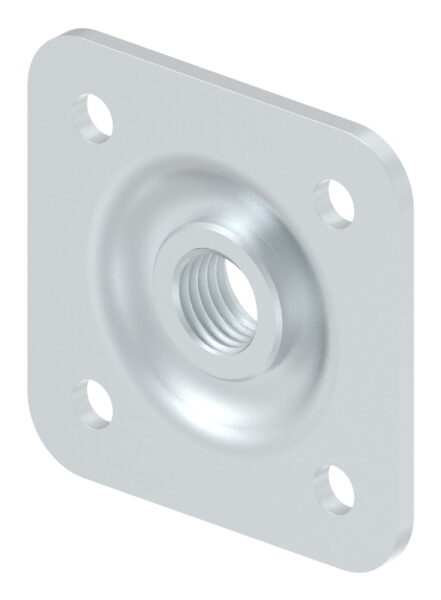 Verstellbare Mauerplatte für M24, 100x100x19mm, verzinkt