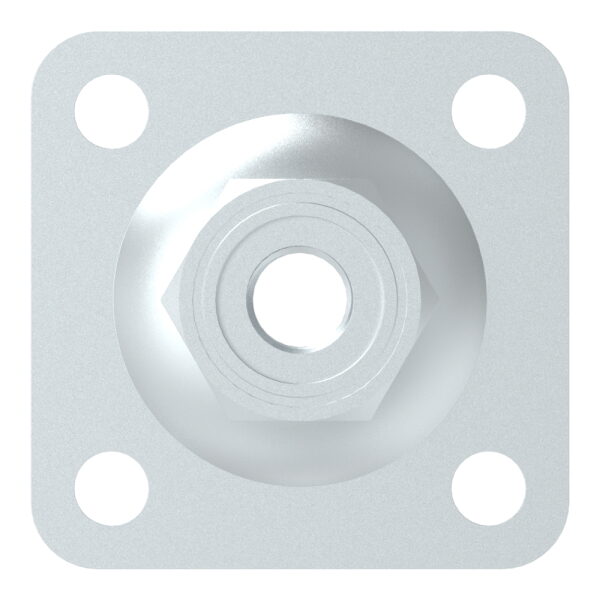 Verstellbare Mauerplatte für M16, 80x80x19mm, verzinkt
