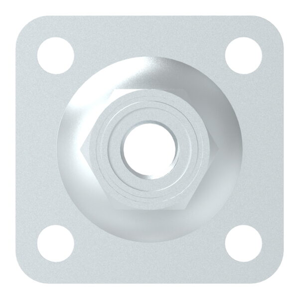 Verstellbare Mauerplatte für M18, 80x80x19mm, verzinkt