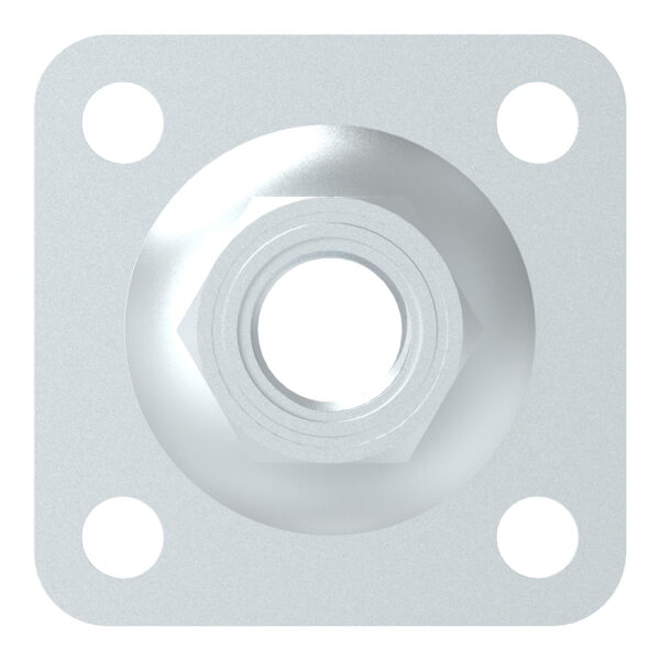 Verstellbare Mauerplatte für M22, 80x80x19mm, verzinkt