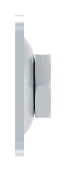 Verstellbare Mauerplatte für M22, 80x80x19mm, verzinkt