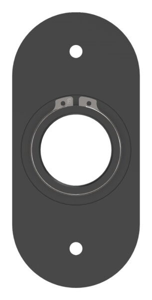 Aluminium-Montageplatte oval: zum Schrauben....