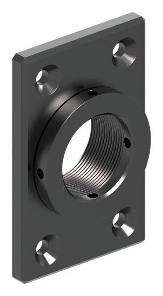 Aluminium-Montageplatte eckig zum Schrauben. Größe 65x100mm mit
4 Bohrungen Ø 6,5mm
Anzuwenden für folgende Bänder: 
SM-S / 57-S / 57SF-S / 108-S / 108SF-S