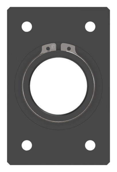 Aluminium-Montageplatte eckig zum Schrauben. Größe 65x100mm mit
4 Bohrungen Ø 6,5mm
Anzuwenden für folgende Bänder: 
SM-S / 57-S / 57SF-S / 108-S / 108SF-S