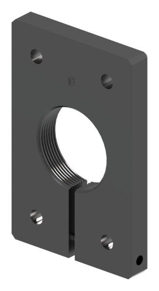 Aluminium-Montageplatte eckig zum Schrauben. Größe 65x100mm mit
4 Bohrungen Ø 6,5mm
Nur Anzuwenden mit Bändern: 57-S / 57SF-S