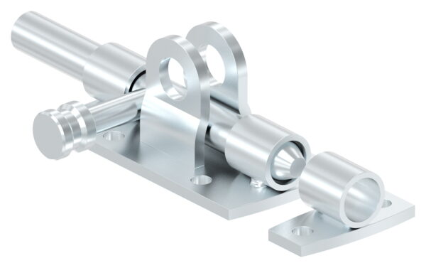 Torriegel zum Anschrauben, verriegelbar mit Vorhängeschloss, verzinkt, L: 100mm