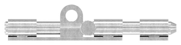 Torriegel zum Anschrauben, verriegelbar mit Vorhängeschloss, Edelstahl V2A, L: 120mm