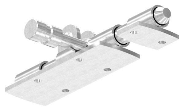 Torriegel zum Anschrauben, verriegelbar mit Vorhängeschloss, Edelstahl V2A, L: 120mm