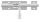 Torriegel zum Anschrauben, verriegelbar mit Vorhängeschloss, Edelstahl V2A, L: 120mm