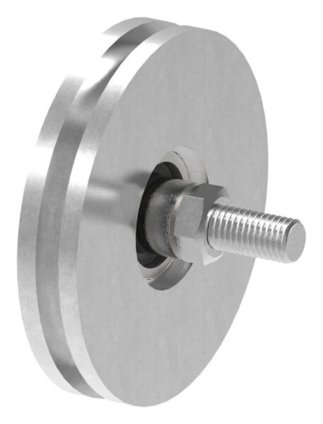Schiebetorrolle 117mm mit U-Rille 8x8mm, mit einem...