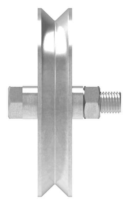 Schiebetorrolle 137mm mit V-Rille, mit einem Kugellager, verzinkt, Tragkraft 270kg