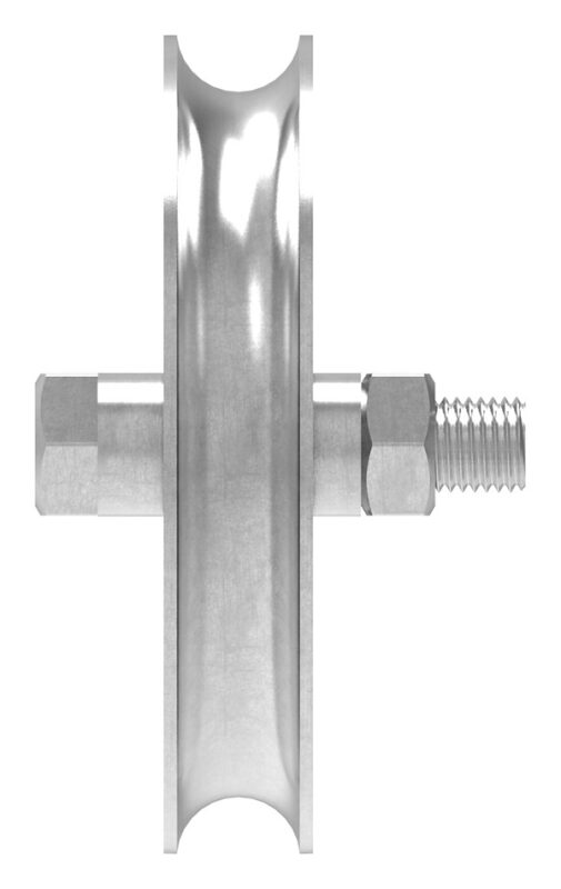 Schiebetorrolle 137mm mit Rundrille 20mm, mit einem Kugellager, verzinkt, Tragkraft 270kg